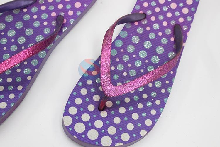 Made in China printing women flip flops with glitters