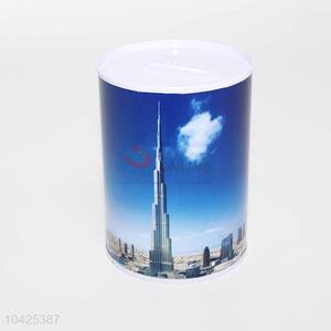 Famous Building Pattern Tinplate Money Box