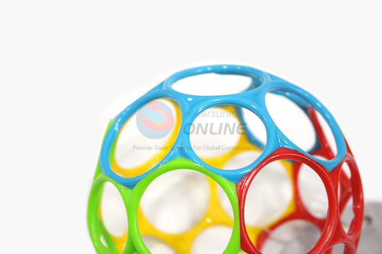 Wholesale colorful plastic hollow football shape toy