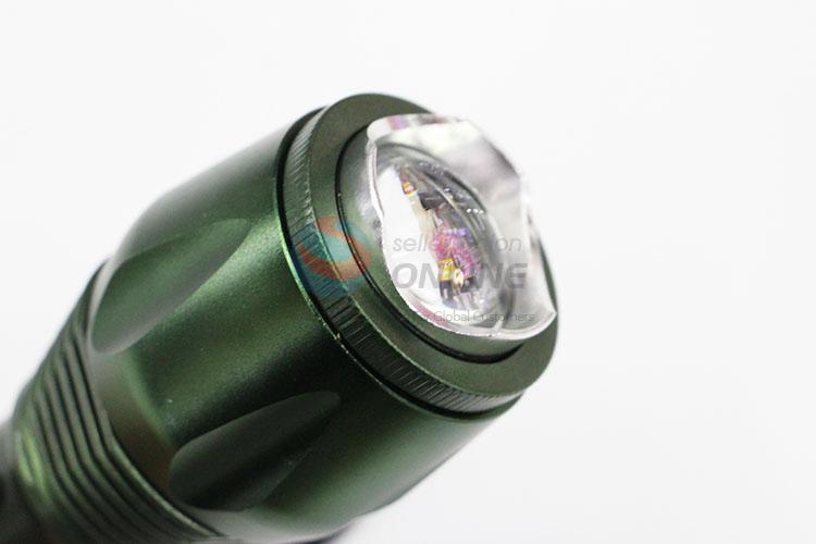 Top Quality Green Color Aluminum Alloy Super Flashlight with T6 Lamp Bulb