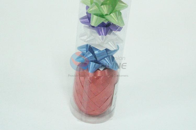 Plastic ribbon decoration,dia:4*h:18.5cm