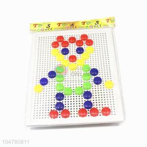 Bottom price colorful mushroom nails puzzle toy