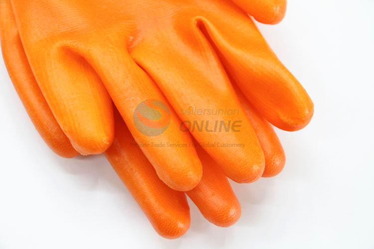 Orange Color PVC Working Gloves Protective Gloves Safety Gloves