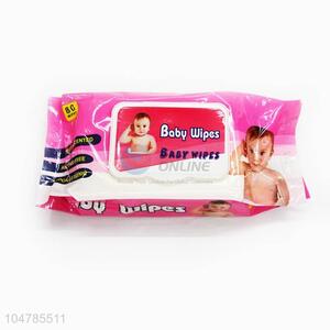 Low Price 80 Pcs Baby Wipes Wet Tissue with Cover