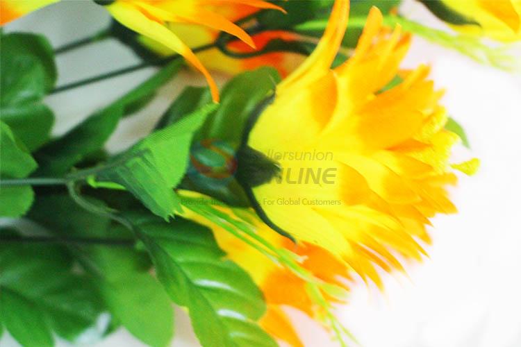 A Bunch of Yellow Color Artificial Flowers for Wedding Decoration