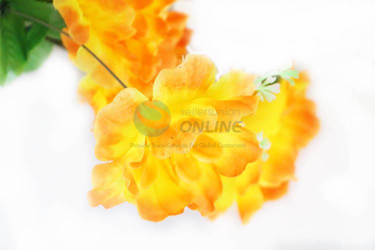 Yellow Color Artificial Flower Home Garden Decoration