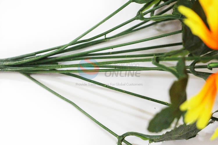 Long Stripe Artificial Yellow Flowers Wedding Party Festival Decoration