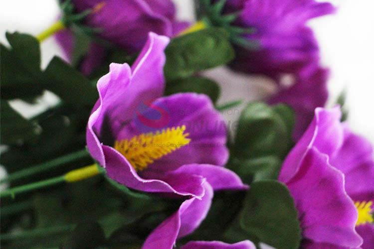 Wholesale A Bunch of Purple Color Vivid Fake Flower