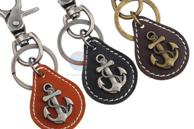 Wholesale cheap cowhide key chain key ring