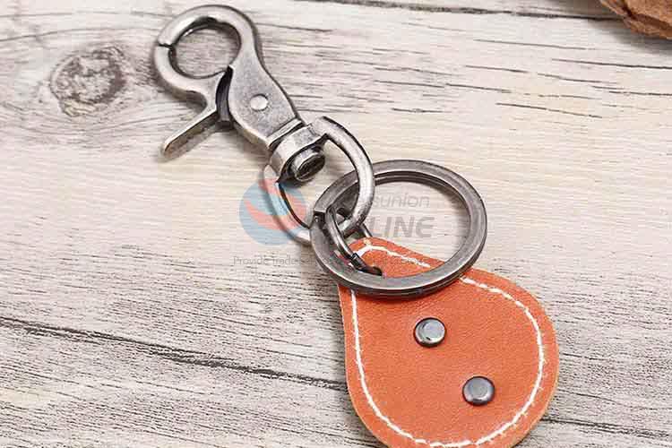 Wholesale cheap cowhide key chain key ring