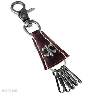 Made in China cowhide key chain punk key ring