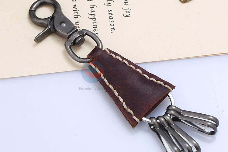 Made in China cowhide key chain key ring