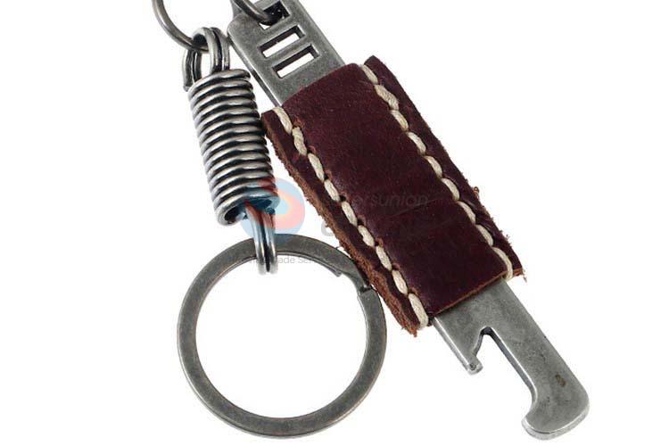 Most popular wholesale cowhide key chain key ring