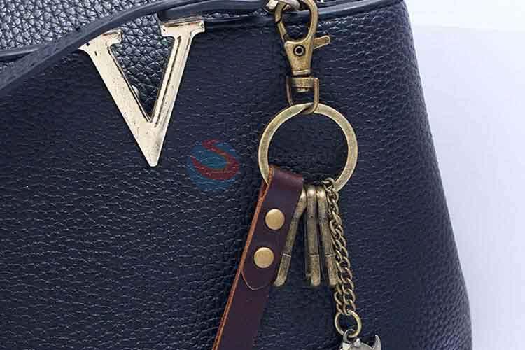 Factory sales cowhide key chain key ring