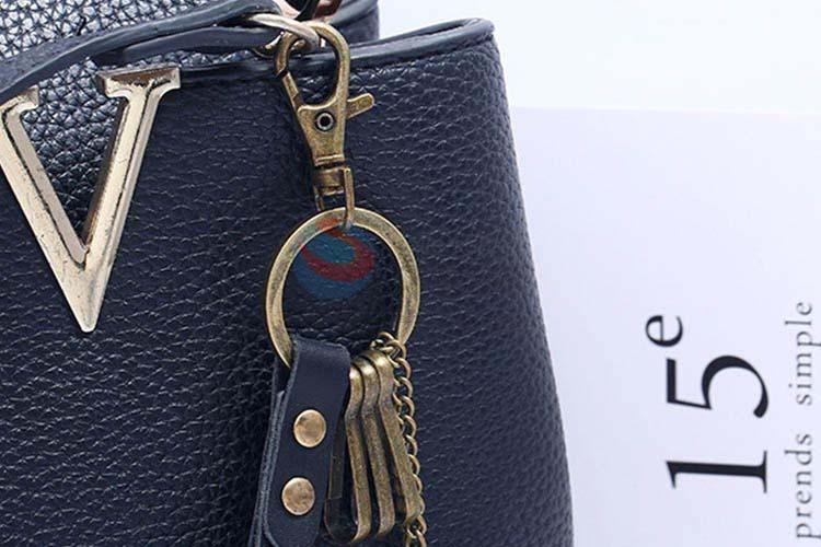 Factory directly sell cowhide key chain key ring