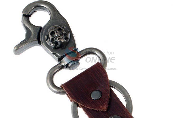 High quality promotional cowhide key chain key ring