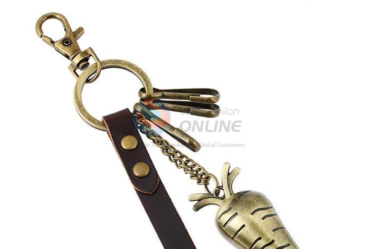 Competitive price cowhide key chain key ring