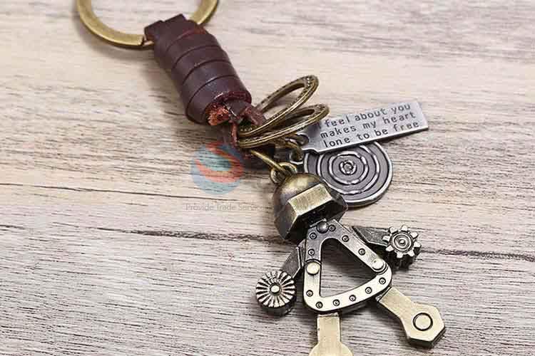 Cheap wholesale cowhide key chain key ring