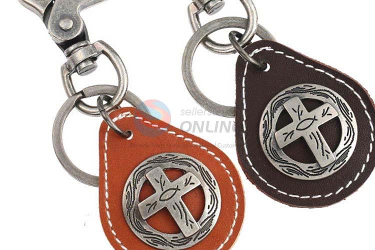 Best selling cowhide key chain key ring