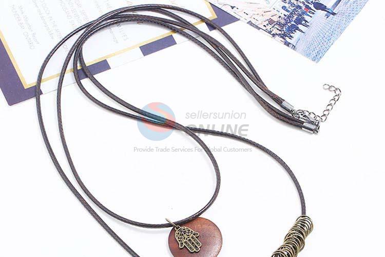 Made in China vintage alloy pendant wooden necklaces