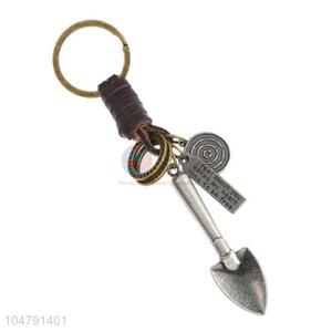 Recent design cowhide key chain shovel key ring