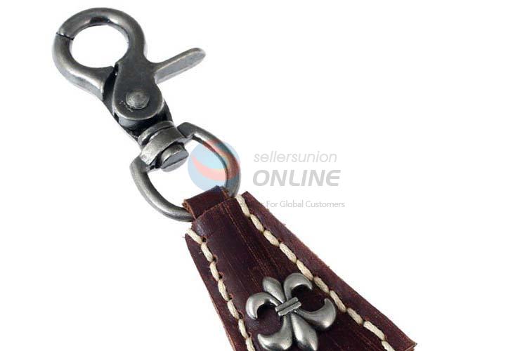 Made in China cowhide key chain key ring