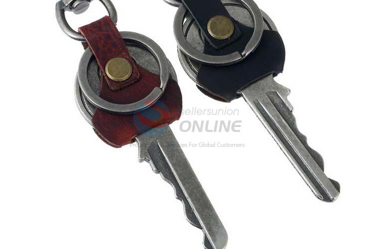 China OEM cowhide key chain key ring