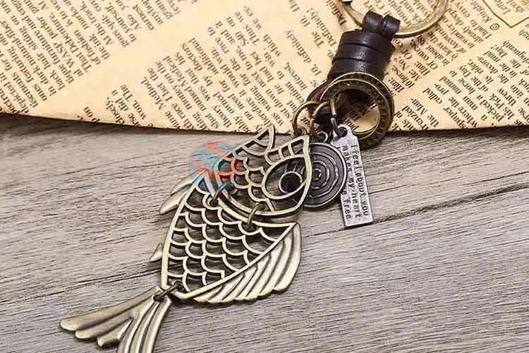 Factory customized cowhide key chain key ring