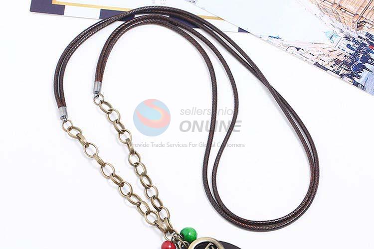 China factory vintage alloy pendant wooden necklaces