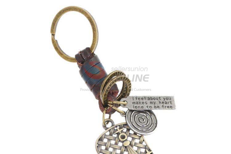 Best selling cowhide key chain key ring