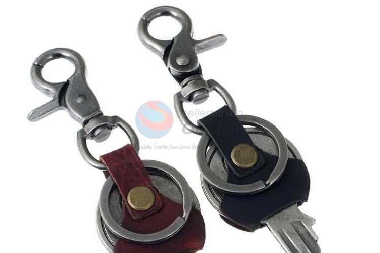 China OEM cowhide key chain key ring