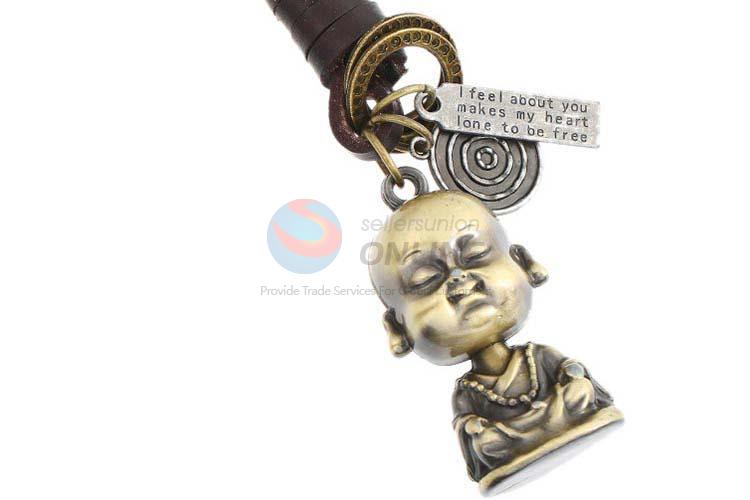 Customized wholesale cheap cowhide key chain key ring