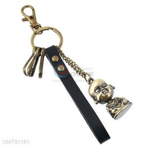 High grade custom cowhide key chain acolyte key ring