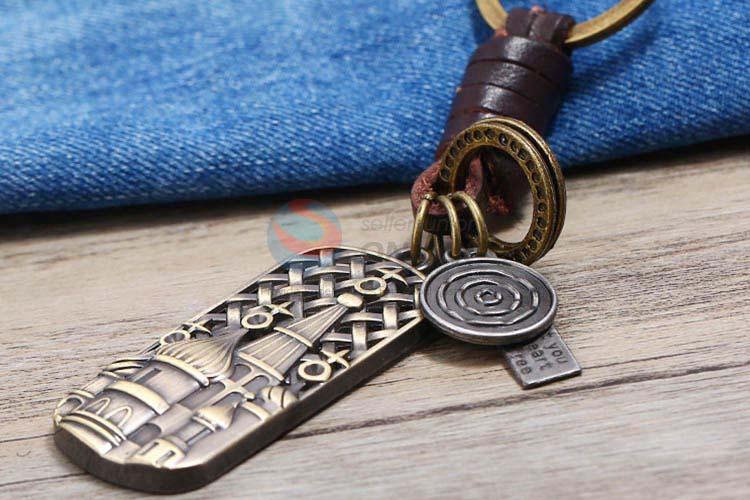 Best selling cowhide key chain key ring