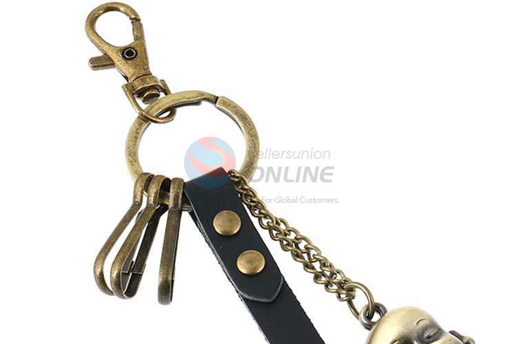 High grade custom cowhide key chain key ring