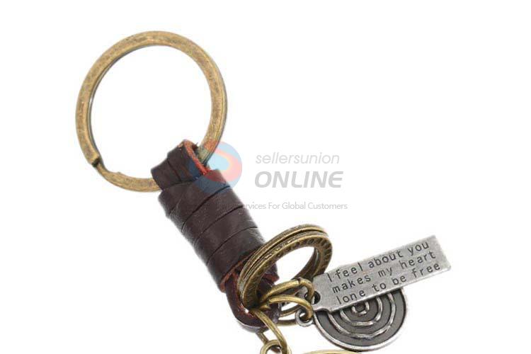 Direct factory cowhide key chain key ring