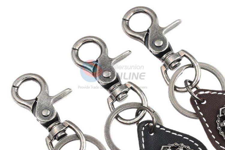 China wholesale cowhide key chain key ring