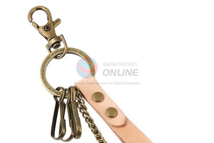 Super quality cowhide key chain key ring