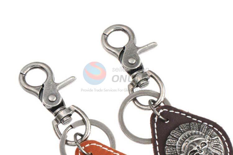 Good quality cowhide key chain key ring