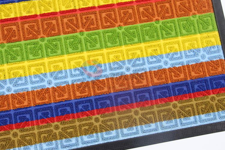 High quality rectangular colorful velvet door mat