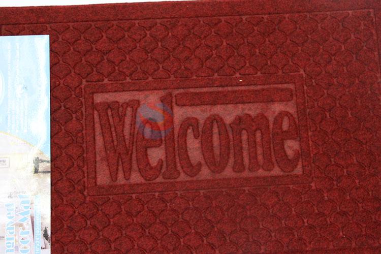 Red Color Home Decorative Floor Mat