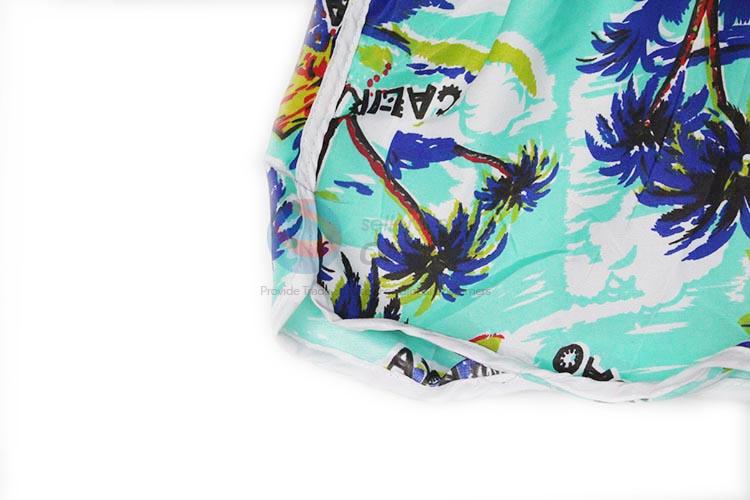 Top Sale Coconut Tree Pattern Beach Pants Casual Short Pants