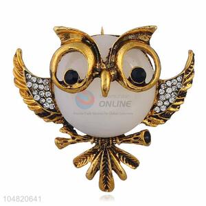 Super quality owl shape alloy brooch