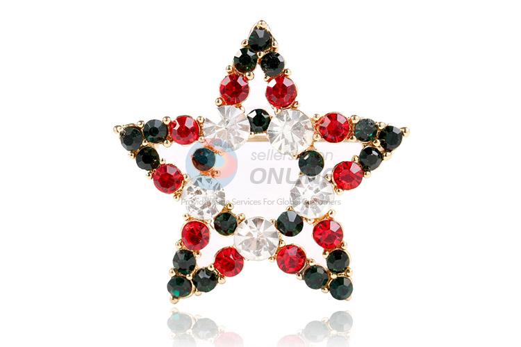 Nice fashion five-point star shape alloy brooch