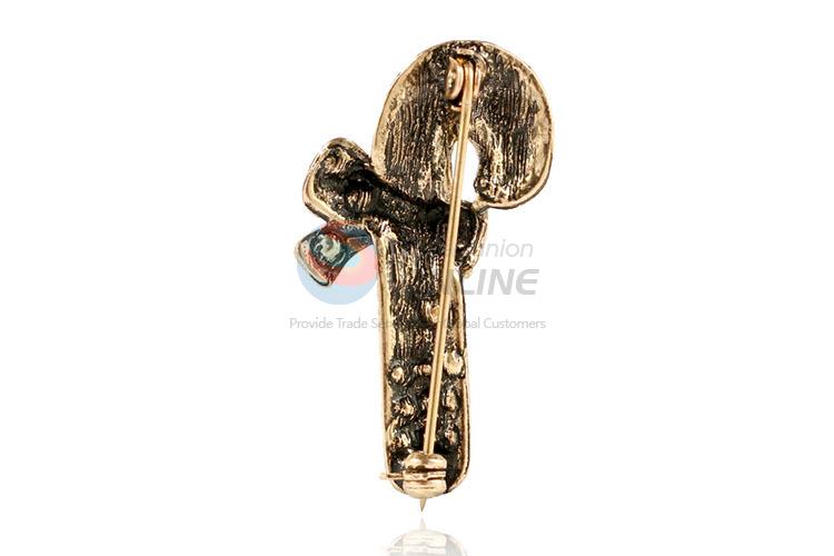 New arrival Christams truncheon shape alloy brooch