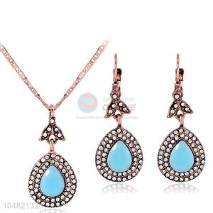 Most popular wholesale necklace&earrings set with cracked stones