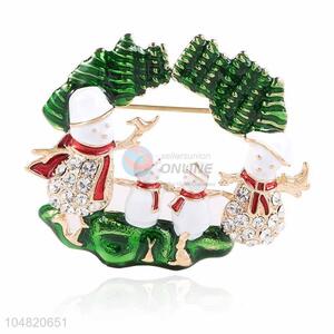 Cheap high quality snowman shape alloy brooch