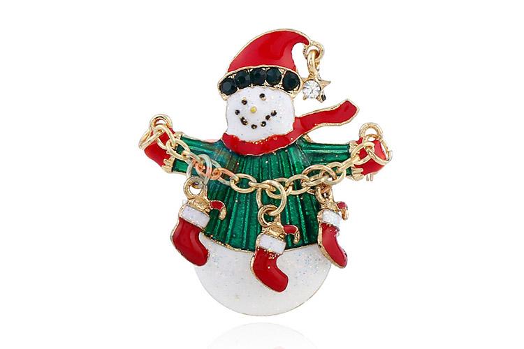 Bottom price snowman shape alloy brooch