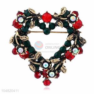 Good quality heart shape alloy brooch