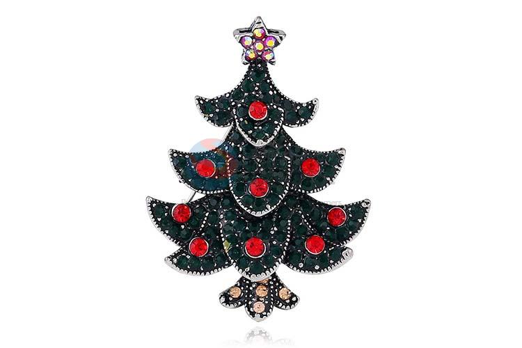 China OEM Christams tree shape alloy brooch